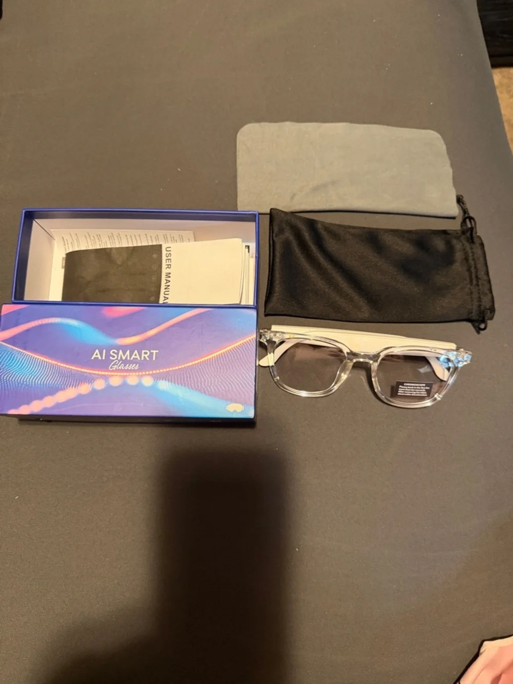 AI Smart Glasses Clear Frame -